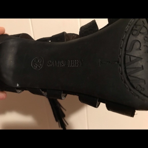 Black Sam&Libby 6 inch strappy heels . - Picture 2 of 2